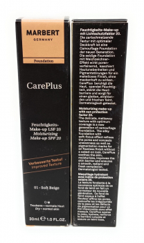 2er Marbert CarePlus Foundation LSF 20, Soft Beige, 30 ml