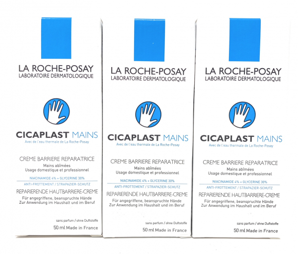 3er Pack La Roche-Posay Cicaplast Creme für Hände (3x 50ml)